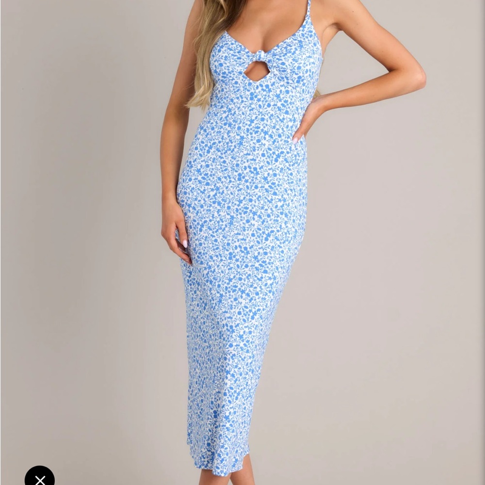 Z Supply Floral Blue midi Dress
